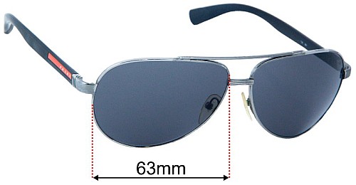 Prada SPS58U 63mm Replacement Lenses by Sunglass Fix™